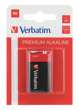 VERBATIM PILAS ALCALINAS DE 9V - 6LR61- PACK 1 UD