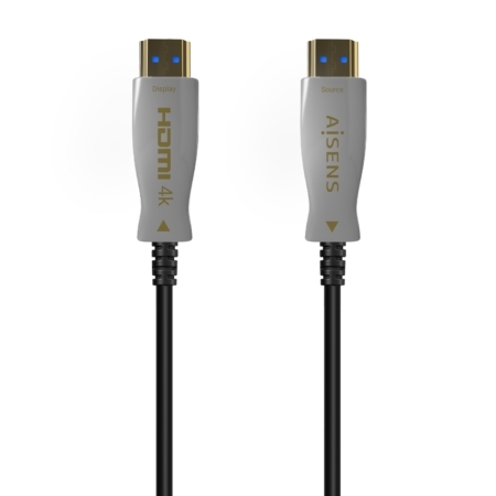 AISENS - CABLE 100M HDMI V2.0 AOC PREMIUM ALTA VELOCIDAD / HEC 4K@60HZ 4:4:4 18GBPS, A/M-A/M, NEGRO