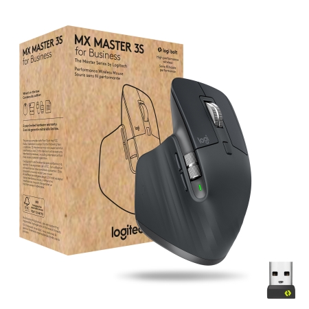 LOGITECH RATON MX MASTER 3S FOR BUSINESS INALAMBRICO 8000DPI GRAFITO