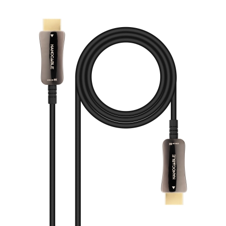 NANOCABLE CABLE HDMI V2.1 AOC 8K@60HZ 4K@120HZ 48GBPS A/M-A/M, NEGRO, 10 M