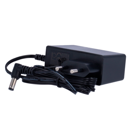 Fuente de alimentacion - Salida DC 12 V 2 A - 1 salida acodado en L - Jack estandar - Estabilizado - 1.5m Longitud