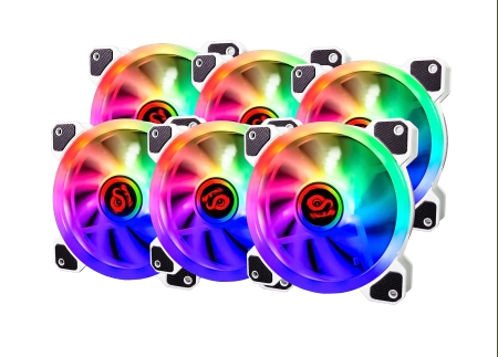 TALIUS IRIS SPECTRUM ARGB/CRONOS -KIT DE 6 VENTILADORES 120 MM COLOR BLANCO
