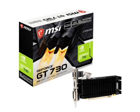 MSI TARJETA GRAFICA MSI GT 730K 2GB GDDR3 V1 HDMI/DVI-D/VGA LP