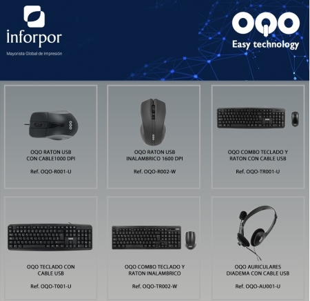 Kit OQO Conjunto de 2 ratones, 2Combos, 1 teclado y unos Auriculares