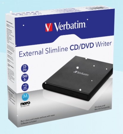 VERBATIM Grabadora Externa CD/DVD SLIMLINE