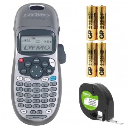 DYMO Rotuladora LETRATAG LT100H PORTATIL SILVER (INCLUYE PILAS)