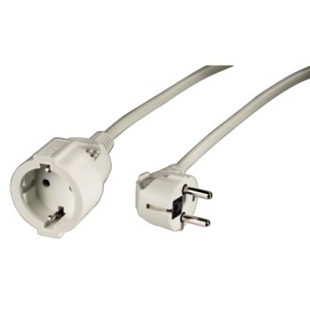 HAMA Cable extension Schucko 5m Blanco