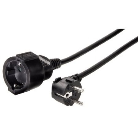 HAMA Cable extension Schucko 10m Negro