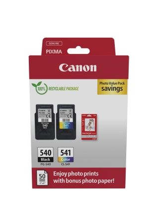 CANON Pack 2 PG540/CL541 Photo Value Pack +50h. Photo Paper GP-501 ECOPACK carton