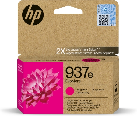 HP 937e Cartucho Magenta OfficeJet Pro 9110b, 9120