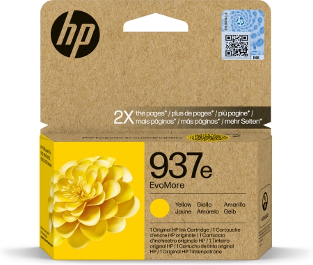 HP 937e Cartucho Amarillo OfficeJet Pro 9110b, 9120