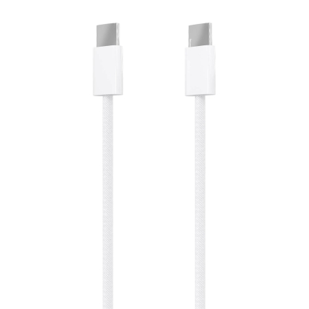 AISENS - CABLE USB 2.0 3A 60W APPLE, TIPO USB-C/M-USB-C/M, BLANCO, 1.0M