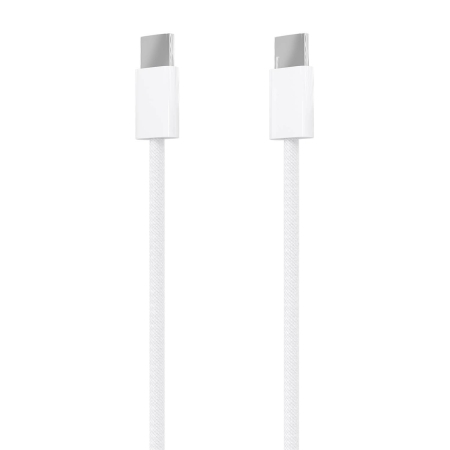 AISENS - CABLE USB 2.0 3A 60W APPLE, TIPO USB-C/M-USB-C/M, BLANCO, 2.0M