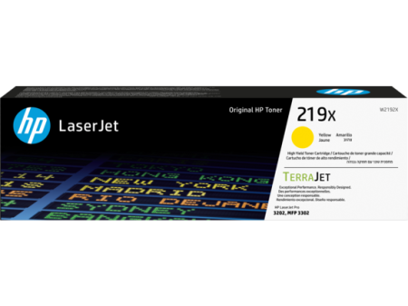 HP 219X High Yield Yellow Original LaserJet Toner Cartridge