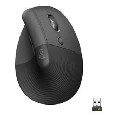 LOGITECH MOUSE RATON INALAMBRICO VERTICAL LIFT FOR BUSINESS 4000 DPI NEGRO GRIS