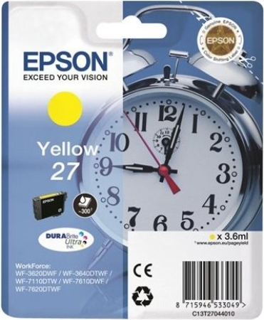Epson WorkForce WF-3000 y WF-7000 Cartucho Amarillo nº27 (etiqueta RF)
