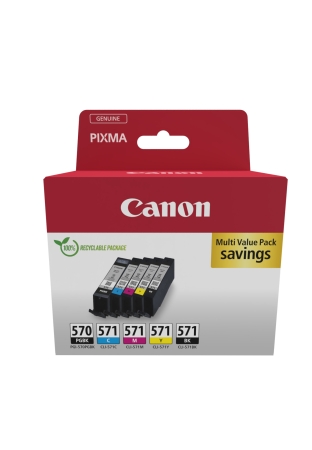CANON Cartucho Pack 5 PGI570 BK / CLI571 CMYK MULTI ECO