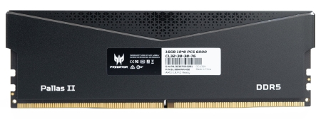 ACER Predator PallasII DDR5 Heatsink U-DIMM 6000Mhz 32GB (16GB*2) CL 32 Negra