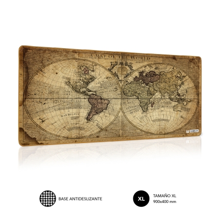 SUBBLIM Alfombrilla Vintage World XL Mouse Pad 900x400x3