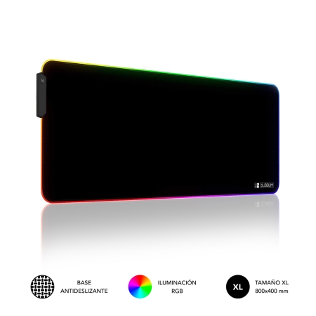 SUBBLIM Alfombrilla Mouse Pad Premium LED RGB 800x300x4
