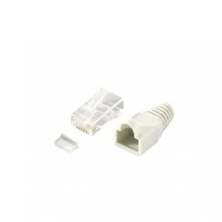 Equip Kit 100 Conectores RJ45 Cat.6 UTP con Protector y Guia