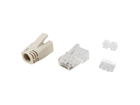 Equip Kit 100 Conectores RJ45 Cat.6A UTP con Protector y Guia