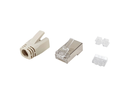 Equip Kit 100 Conectores RJ45 Cat.6A STP con Protector y Guia