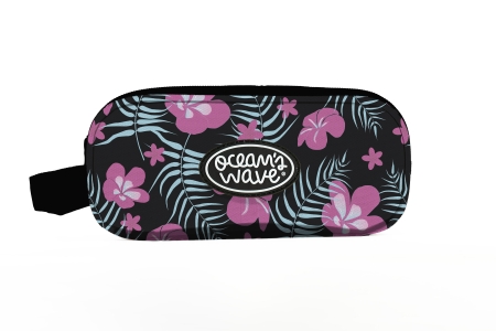 OCEAN-WAVE Estuche 3 cremalleras Bali Fucsia