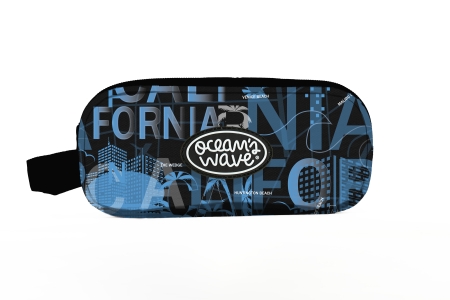 OCEAN-WAVE Estuche 3 cremalleras L.A. Azul