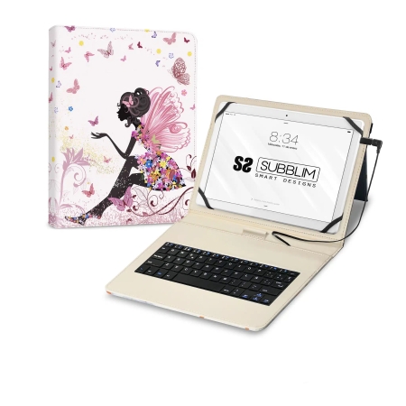 SUBBLIM funda de tablet con teclado usb KEYTAB USB 11