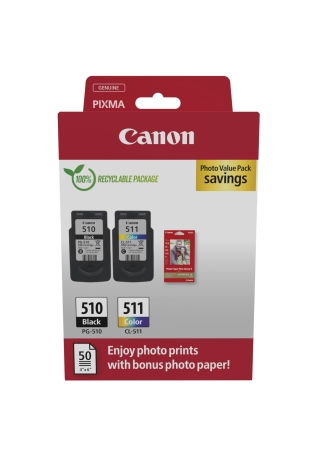 CANON Pack PG510/CL511 Photo Value Pack ECO