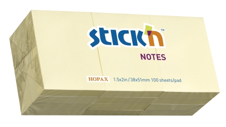 STICK'N Pack 3 Taco de notas 38x51mm 100h Amarillo (21003)
