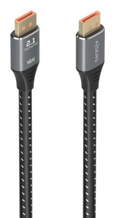 AISENS - CABLE DISPLAYPORT V2.1 16K@60HZ 80GBPS, DP/M-DP/M, NEGRO, 1.0M