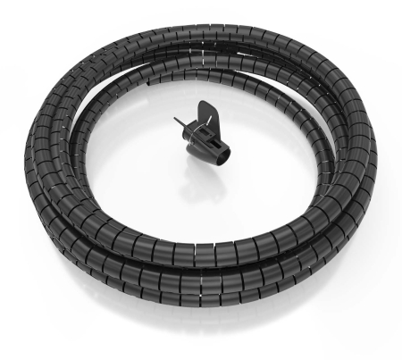AISENS - ORGANIZADOR DE CABLE EN ESPIRAL 25MM, NEGRO, 6.0M
