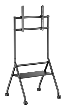AISENS - SOPORTE DE SUELO ECO CON RUEDA, 1 BANDEJA PARA PANTALLA INTERACTIVA/TV 80KG DE 37-86, NEGRO