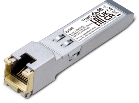 TP-LINK Modulo 10GBASE-T RJ45 SFP+. Transceptor de cobre RJ45 de 10 Gbps, Plug and Play con ranura SFP+, compatible con DDM
