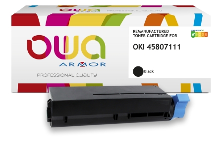 ARMOR Toner OWA remanufacturado Negro Alta45807111 OKI B432, B512, MB492, MB562 12000p