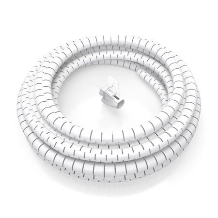 AISENS - ORGANIZADOR DE CABLE EN ESPIRAL 25MM, BLANCO, 3.0M