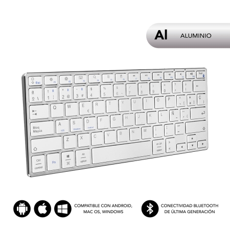 SUBBLIM Teclado Keyboard Advance Compact Silver