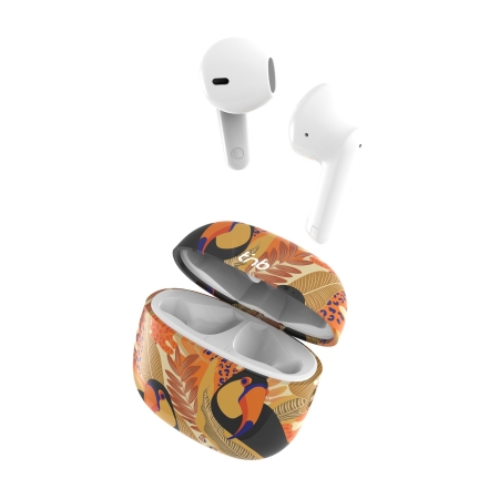 TNB Auriculares inalambricos coleccion TOUCAN - yellow and orange