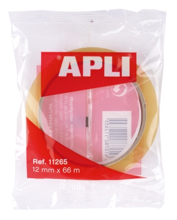 APLI R.cinta adhesiva 12mmx66m transparente
