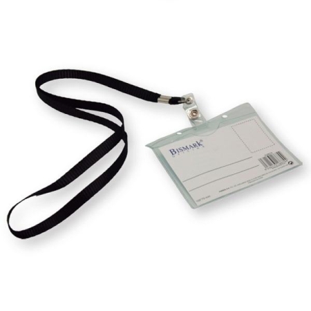 BISMARK Tarjeta identificacionhorizontal 10,9x9,2cm negro