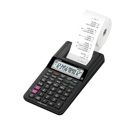 CASIO Calculadora impresora HR-8RCE BK 12 digitos