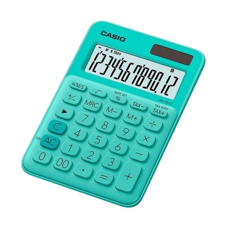 CASIO Calculadora de sobremesa My Color MS-20UC-GN 12 digitos verde