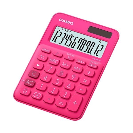 CASIO Calculadora de sobremesa My Color MS-20UC-RD 12 digitos rosa
