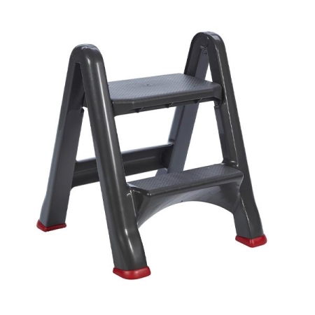 CURVER Taburete plegable 50x17x64cm rojo-negro