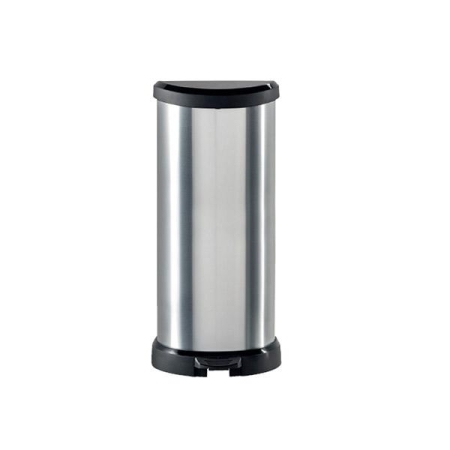 CURVER Cubo Decobins con pedal 40l metalizado