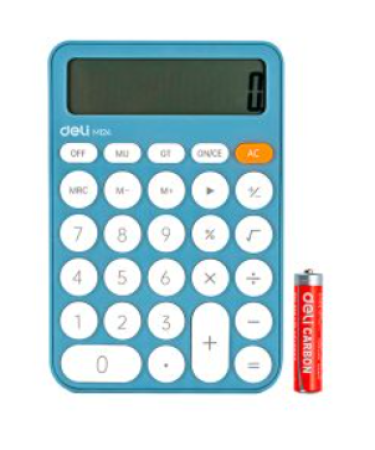 DELI Calculadora de sobremesa Deli EM124 12 digitos azul