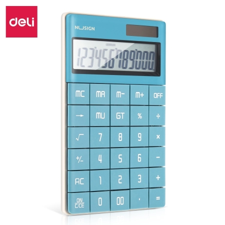 DELI Calculadora de bolsillo nusign ENS041 12 digitos blanco