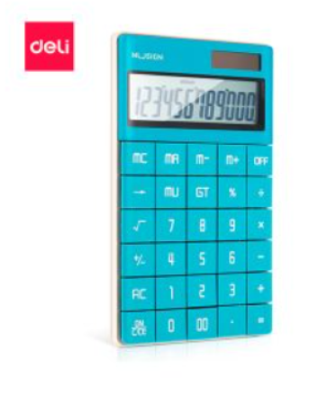 DELI Calculadora de bolsillo nusign Deli ENS041 12 digitos azul